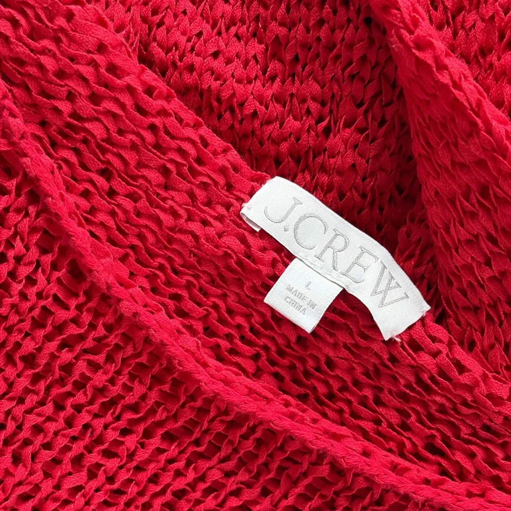 J. Crew Women's Vibrant Red Crew Neck Sweater